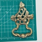Ornate Brass Handle Pull Casket Floral Vines Vintage Antique 5 1 2  Set Of 2