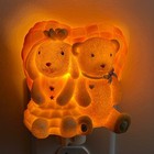 Vintage Kidsline Night Light Viv Eisner Hess 1998 Pink Bunny Bear Heart Pastel