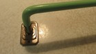 Antique Jadeite Green Glass Towel Bar   Brackets    16 