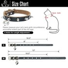 Genuine Leather Cat Collar With Bells - Studded Cat Collar With Spikes Soft A   