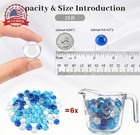 5lb Blue Mixed Color Flat Glass Marbles Vase Filler Beads For Table Decor