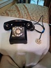 Vintage Bell System Black Western Electric F1 302 Rotary Dial Telephone   Cord