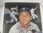 Signed Mickey Mantle Lithograph Angelo Marino Art New York Yankees Baseball