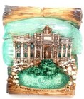 Trevi Fountain In Rome Souvenir 3-d Scroll Plaque Made In Italy