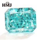 Crush Ice Cut Blue Cz Lab Cubic Zirconia Paraiba Color Diamond Radiant Octangle