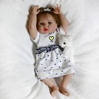 Waterproof Reborn Baby Dolls Realistic Newborn Girl Doll Full Vinyl Silicone 22 
