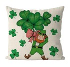  St Patricks Day Pillow Covers 18x18 Inch Leprechaunthrow Pillowcase Holiday 