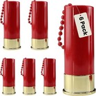 6-pack Shotgun Shell Shot Glass Cups Set  1 4oz   Red   lanyard Neclace Glass 