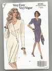8530 Vogue Sewing Pattern Uncut Semi Fitted Mock Wrap Dress Size 6 8 10 Vintage