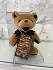 Uncle John Grateful Dead Bear Liquid Blue Plush Jerry Garcia Beanie  Case Incl 