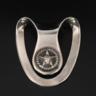 Vtg Sterling Silver   14k Gold - James Reid Santa Fe Bull   Star Money Clip 50g