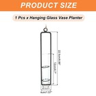 1 Pack Small Hanging Glass Vase Planter For Home Decor  Black