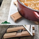 Forestable Rectangular Wooden Pot Stand tablet Stand  Handmade Natural Wood