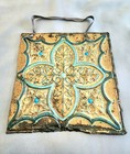 Antique 1900s Original Metal Tin Ceiling Tile 24    X 24  Wall Hanging Art Picture