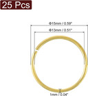 25pcs Open Jump Rings  15mm 0 59  Od Brass Jump Ring Connectors 1mm