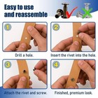 130pcs Chicago Screws Leather Rivets Kit M5 Binding Screws Belt Book Diy Set