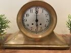 C1901 Rare Antique Chelsea Ships Bell Brass Maritime Clock W Brass Stand