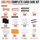 Nopesvt 245 Pcs Trading Card Cleaning Kit sports Care Flattening Medium