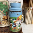 Vintage 1963 Walt Disney   s Mickey Mouse Club Metal Lunchbox   Thermos