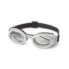 Doggles Ils Dog Protective Eyewear Silver Frame Clear Lens Dog Goggles- X Small
