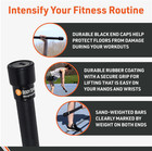 Weighted Bar     Strength Training Workout Bar For Men And Women     Durable Curl Ba