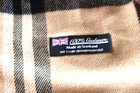 100  Cashmere Scarf W Fringe Made In Scotland Tan Plaid Very Soft 70 X 25 5 