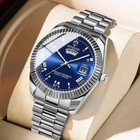 Men s Business Stainless Steel Waterproof Quartz Wrist Watch Luminous With Date