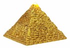 Small Golden Egyptian Giza Golden Pyramid Desk Ornament Figurine With Led Light
