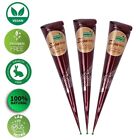 Dark Brown Henna Paste Hair Color Hair Dye Ready To Use Cones 3 Pack  new 