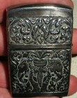 Vintage Zippo Lighter Vietnam War Sterling Silver Dragon   Elephant Design Vafo