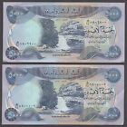 Lot Of 2 Central Bank Of Iraq 5000 Five Thousand Dinars Crisp Bent Corner s   p6