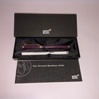 Vtg Montblanc Generation Purple Gold Trim Rollerball Pen 1990 W box Needs Refill