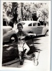 C1940s Young Boy Riding Toy Scooter Vintage Snapshot Photo Classic Automobile 5 