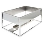 Hubert   Chrome Chafer Stand - 22 1 10 l X 14 9 10 w X 9 1 10 h