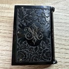 Antique Vulcanite Queen Victoria Vesta Case Book Match Safe 1897 Jubilee Chipped