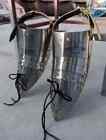 Medieval Leg Armor Steel Warrior Larp Greaves Knight Armor Sabatons Cosplay Sca