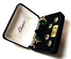 Cx2205g Classixjewels Gold Plated Cuff Links   Studs   Swarovski Crystals