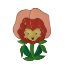Alice In Wonderland Garden Flowers Peach Pansy Mystery Box Enamel Pin