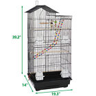 39-inch Roof Top Large Bird Cage Flight Parrot Cockatiel Parakeet Cage W toys