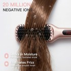 Pro Ionic Hair Straightener Flat Iron Brush W  Ceramic Nano Teeth Home Salon