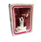 Vintage W  Box Wilton Wedding Cake Topper Pink White Reflection Bride Groom