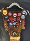Vintage 1975  California Camp Fire Girls Indian Dress Lots Of Patches And Beads
