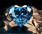 4 Ct Heart Cut  Fancy Blue Color Vvs1 Diamond Premium Quality Gemstone 10x10 Mm