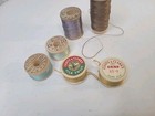 Vintage Lot Of 6 Silk Thread Spools Coats Clark Corticelli 