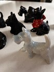 Nine Small Vintage Scottish Terrier Figurines 
