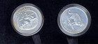 1975 Venezuela 25 50 Bolivares Jaguar Armadillo Conservation Silver Coin Set Ogp