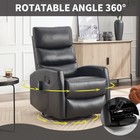 Recliner With Swivel Function Heated Adjustable Backrest Features Metal Base