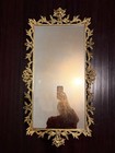 Vanity Tray Mirror Gilt Cherub Hollywood Regency Large 30x16 1960s