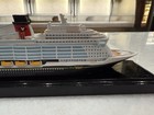 New Official Disney Cruise Line Dcl Scale Model Ship Replica Wish 13    Statue