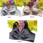 Plus Size Post-surgery Mastectomy Bra Full Cup Wireless Compression With Pockets